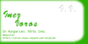 inez voros business card